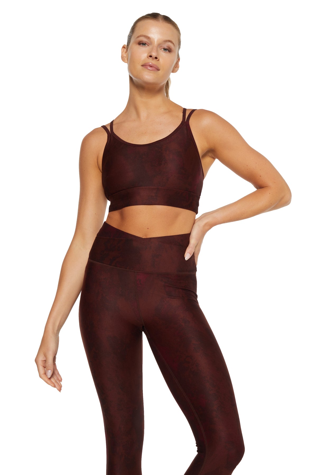 Cynthia Sport Bra (Zinfandel Textured Wash)