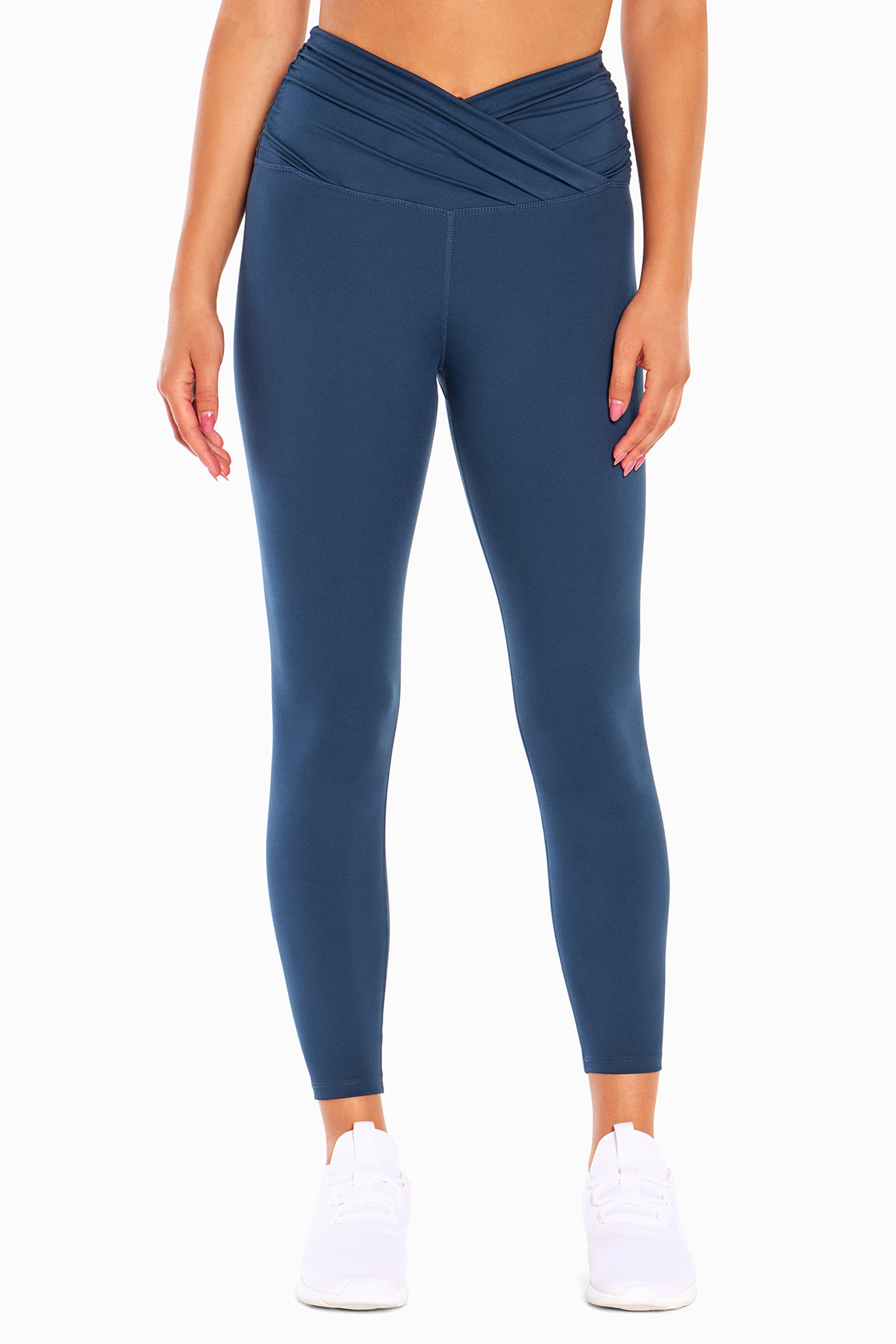 Hue Navy Leggings with Wide Waist Band
