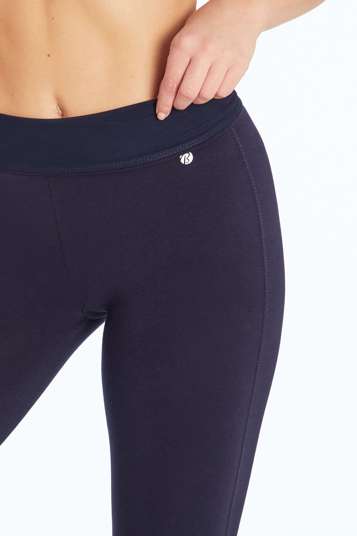Bally Total Fitness Mid Rise Tummy Control Legging, Midnight Blue